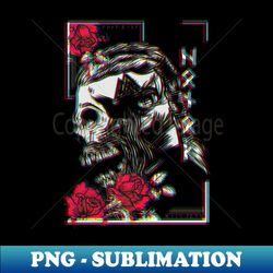 Viking Skull Aesthetic Vaporwave Norse Mythology - Modern Sublimation PNG File - Boost Your Success with this Inspirational PNG Download
