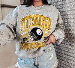 Vintage 90s Bootleg Pittsburgh Steelers Football Sweatshirt, NFL Trendy Mens Womens Shirt Steelers Fan Gift, Vintage Sty