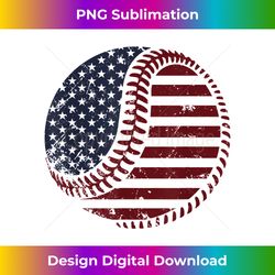 4th of July Patriotic American Flag Print Baseball - Artisanal Sublimation PNG File - Pioneer New Aesthetic Frontiers