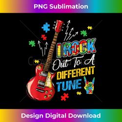 I Rock Out To A Different Tune Autism Awareness Guitar Bass - Crafted Sublimation Digital Download - Ideal for Imaginative Endeavors