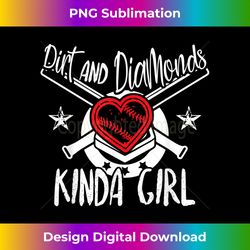 Softball - Dirt and Diamonds Kinda Girl Baseball Player - Bohemian Sublimation Digital Download - Ideal for Imaginative Endeavors