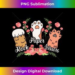 Rock Paper Scissors Hand Game Meme Animal Paw Flower Cat Long Sleeve - Classic Sublimation PNG File - Channel Your Creative Rebel