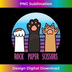 Rock Paper Scissors Hand Game Meme Animal Paw Cat Long Sleeve - Bespoke Sublimation Digital File - Customize with Flair