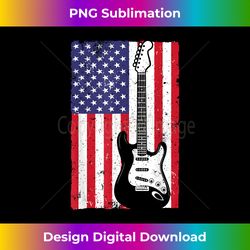 cool american flag guitar for men women guitarist music rock - futuristic png sublimation file - pioneer new aesthetic frontiers