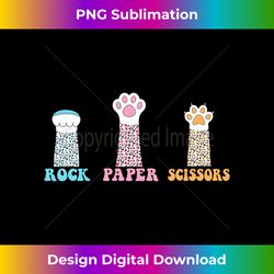 funny Rock Paper Scissors Hand Game Cute Paw Funny Cat Long Sleeve - Crafted Sublimation Digital Download - Tailor-Made for Sublimation Craftsmanship