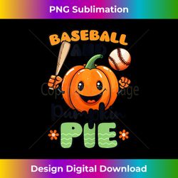 baseball and pumpkin pie design thanksgiving baseball tank top - deluxe png sublimation download - animate your creative concepts