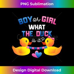Gender Reveal  Boy or Girl What the Duck is It for Family - Artisanal Sublimation PNG File - Infuse Everyday with a Celebratory Spirit