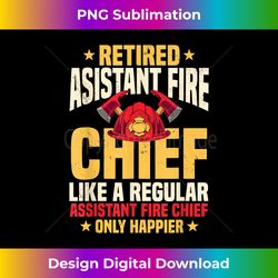 Retired Assistant Fire Chief Officer Pension Retirement Plan - Minimalist Sublimation Digital File - Elevate Your Style with Intricate Details