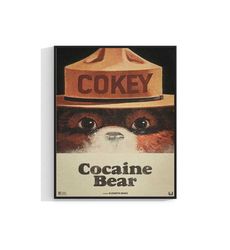 Cocaine Bear 2023 Movie Poster Print Film Wall