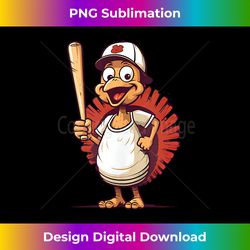 turkey as baseball player design thanksgiving baseball tank top - vibrant sublimation digital download - striking & memorable impressions