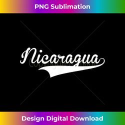 NICARAGUA Country Name Baseball Softball Styled - Urban Sublimation PNG Design - Immerse in Creativity with Every Design