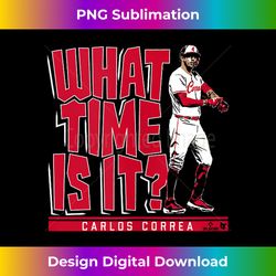 carlos correa - what time is it - minnesota baseball tank top - bespoke sublimation digital file - spark your artistic genius