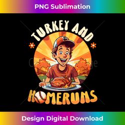 turkey and homeruns design thanksgiving baseball tank top - futuristic png sublimation file - animate your creative concepts