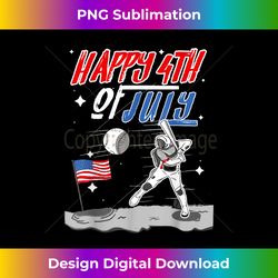Fourth of July Astronaut Baseball Pat Moon Flag US Space Boy - Vibrant Sublimation Digital Download - Customize with Flair