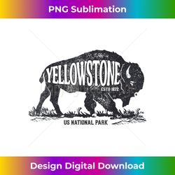 Yellowstone US National Park Bison Buffalo Vintage Men Women - Luxe Sublimation PNG Download - Challenge Creative Boundaries