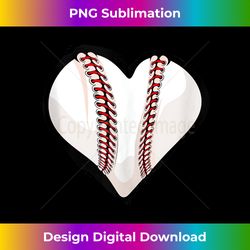 baseball heart casual tee women cute graphic heart baseball tank top - luxe sublimation png download - ideal for imaginative endeavors