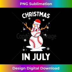 christmas in july funny baseball snowman men women kids - sublimation-optimized png file - crafted for sublimation excellence