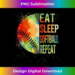 Softball- Eat Sleep Softball Repeat Catcher Teen Girls - Innovative PNG Sublimation Design - Chic, Bold, and Uncompromising