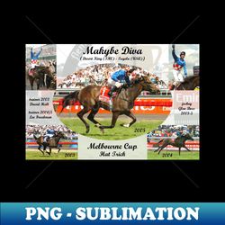 Makybe Diva Melbourne Cup Hat Trick - High-Quality PNG Sublimation Download - Transform Your Sublimation Creations