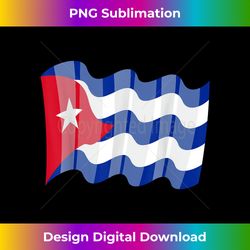 Cuban Flag Waving Flag Of Cuba - Vibrant Sublimation Digital Download - Craft with Boldness and Assurance