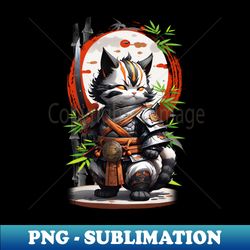 Samurai Cat 09 - Trendy Sublimation Digital Download - Perfect for Creative Projects