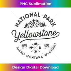 Yellowstone T shirt National Park US Bison Buffalo Vintage - Sleek Sublimation PNG Download - Animate Your Creative Concepts