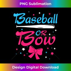 Baseball or Bow - Gender Reveal Baby Party Announcement - Sophisticated PNG Sublimation File - Striking & Memorable Impressions