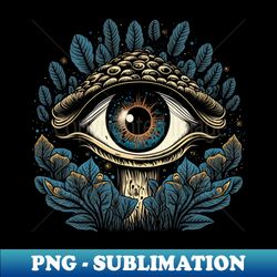 Psychedelic Mushroom with Big Eye Surreal Trippy Nature - Creative Sublimation PNG Download - Bold & Eye-catching