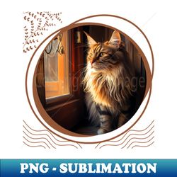 Cat looking at the window - PNG Sublimation Digital Download - Add a Festive Touch to Every Day