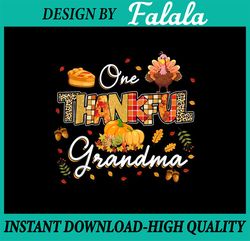 PNG ONLY- One Thankful Grandma Png, Fall Leaves Autumn Grandma Thanksgiving Png, Thanksgiving Png, Digital Download