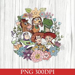 Floral Toy Story Characters PNG, Disney Toy Story PNG, Toy Story Characters PNG, Disney Family Matching PNG, Disney Trip