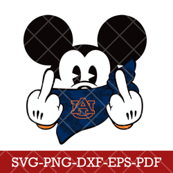 Auburn Tigers_mickey NCAA 1SVG Cricut, Mickey NCAA Team SVG DXF EPS PNG Files