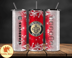 New Orleans Saints Christmas Tumbler Png, NFL Merry Christmas Png, NFL, NFL Football Png 55