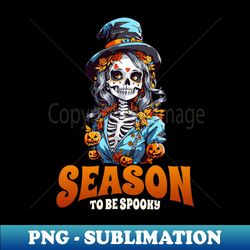 Halloween Spooky Skeleton V3 - Decorative Sublimation PNG File - Enhance Your Apparel with Stunning Detail