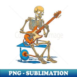 skeleton playing guitar - PNG Transparent Sublimation File - Vibrant and Eye-Catching Typography