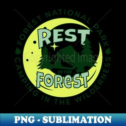 Forest camping - Instant Sublimation Digital Download - Revolutionize Your Designs