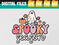 Groovy G-host Spooky Season Svg, Eps, Png, Dxf, Digital Download