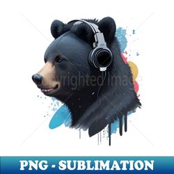t-shirt design black bear illustration - unique sublimation png download - boost your success with this inspirational png download