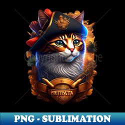 Pirate Cat - Signature Sublimation PNG File - Perfect for Creative Projects
