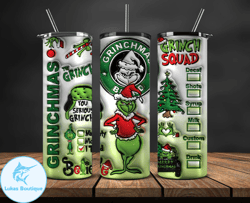 Christmas 20oz Tumbler Wrap PNG, Christmas 3D Inflated Puffy Tumbler Wrap Png, Grinchmas 20oz Png 11
