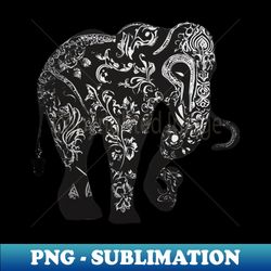Elephant Shadow Silhouette Anime Style Collection No 127 - Artistic Sublimation Digital File - Revolutionize Your Designs