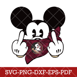 Florida State Seminoles_mickey NCAA 1SVG Cricut, Mickey NCAA Team SVG DXF EPS PNG Files