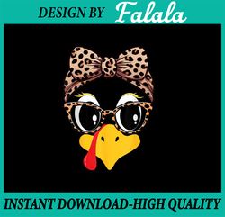 PNG ONLY- Turkey Face Leopard Glasses and Headband Thanksgiving Png, Turkey Face Thanksgiving Png,  Thanksgiving Png, Di