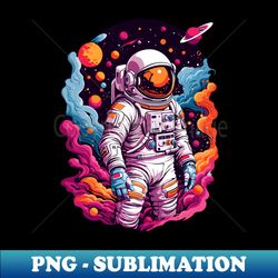 astronaut lost in galaxy - decorative sublimation png file - stunning sublimation graphics