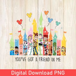 Castle Disney Toy Story PNG, You've Got A Friend In Me PNG, Toy Story Characters PNG, Retro Checker Disney Toy Story PNG