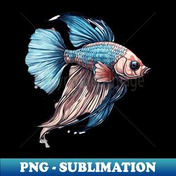 The hand-drawn Siamese Fighting Fish - Trendy Sublimation Digital Download - Perfect for Sublimation Mastery