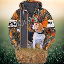 Beagle Love Hunting 3D Full Print Unisex 3D Hoodie T Shirt All Over Print Plus Size S-5Xl