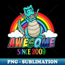 Dinosaur Born 2009 - 14 Years Old Birthday - Professional Sublimation Digital Download - Unleash Your Creativity