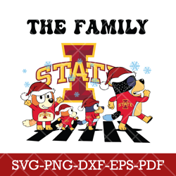 Iowa State Cyclones_NCAA Bluey 3NCAA Cut File Vector, Cricut, Silhouette , Clipart Svg Png Dxf Eps  Pdf file