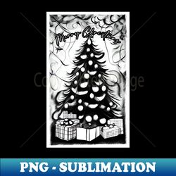 merry christmas - Retro PNG Sublimation Digital Download - Perfect for Sublimation Art